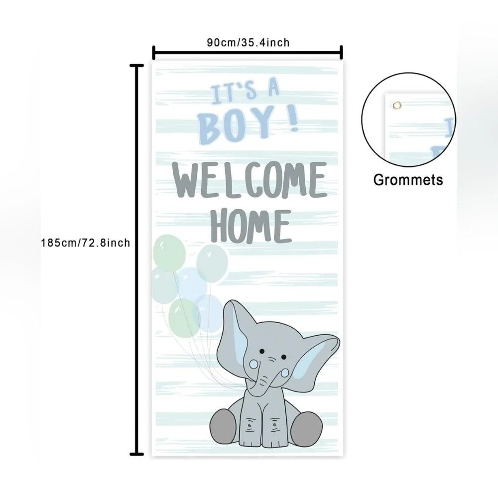 Welcome baby boy banner